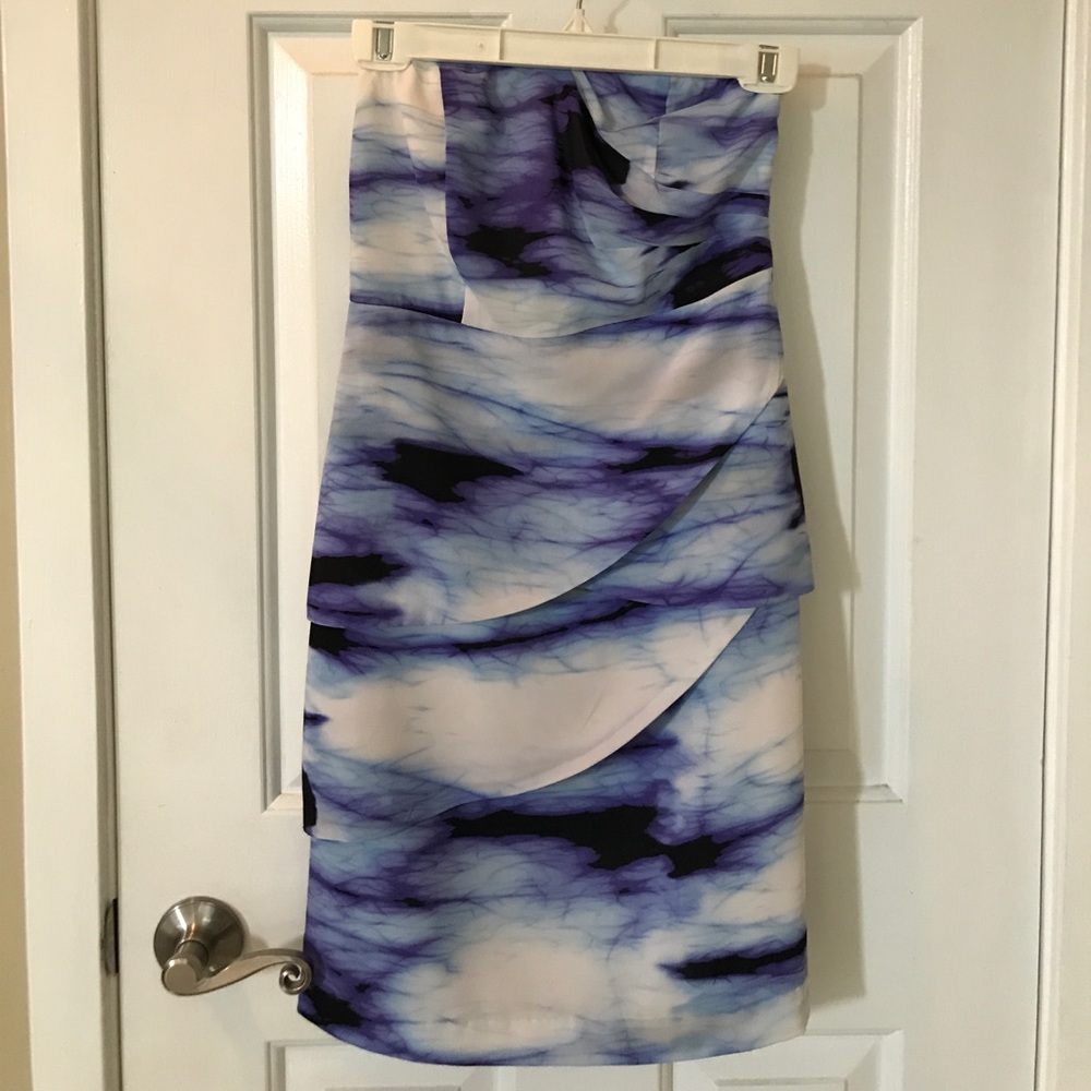 Blue Strapless Dress